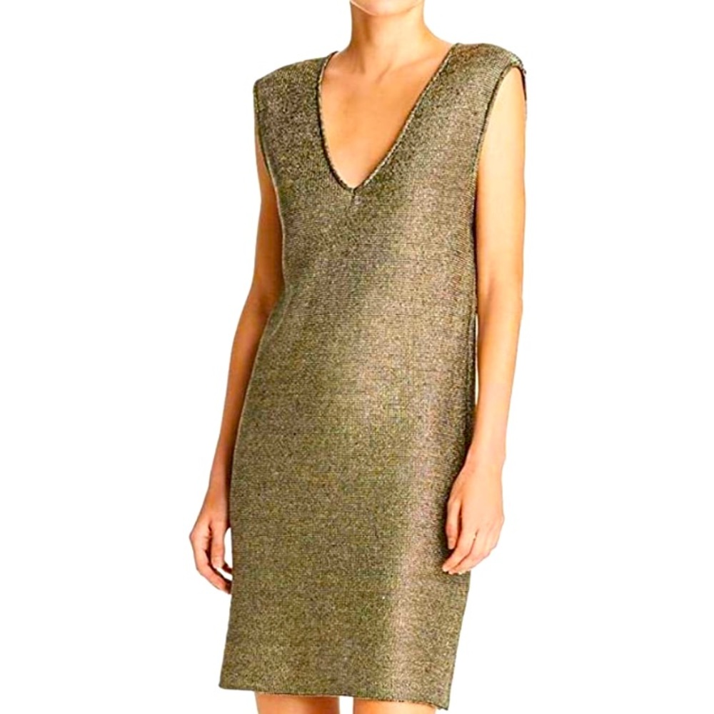French Connection Women's Leah Metallic Jersey Dress
